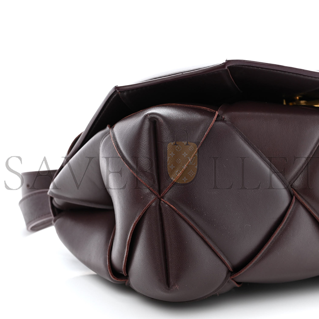 bo*te*ga Ve*ne*ta nappa intreccio padded top handle shoulder bag grape  (30*16*10cm)