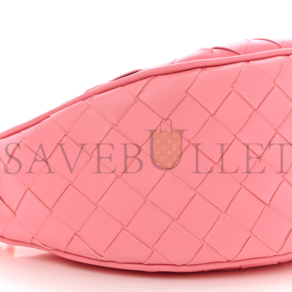 bo*te*ga Ve*ne*ta nappa intrecciato half moon pouch on strap ribbon  (24*11*10cm)