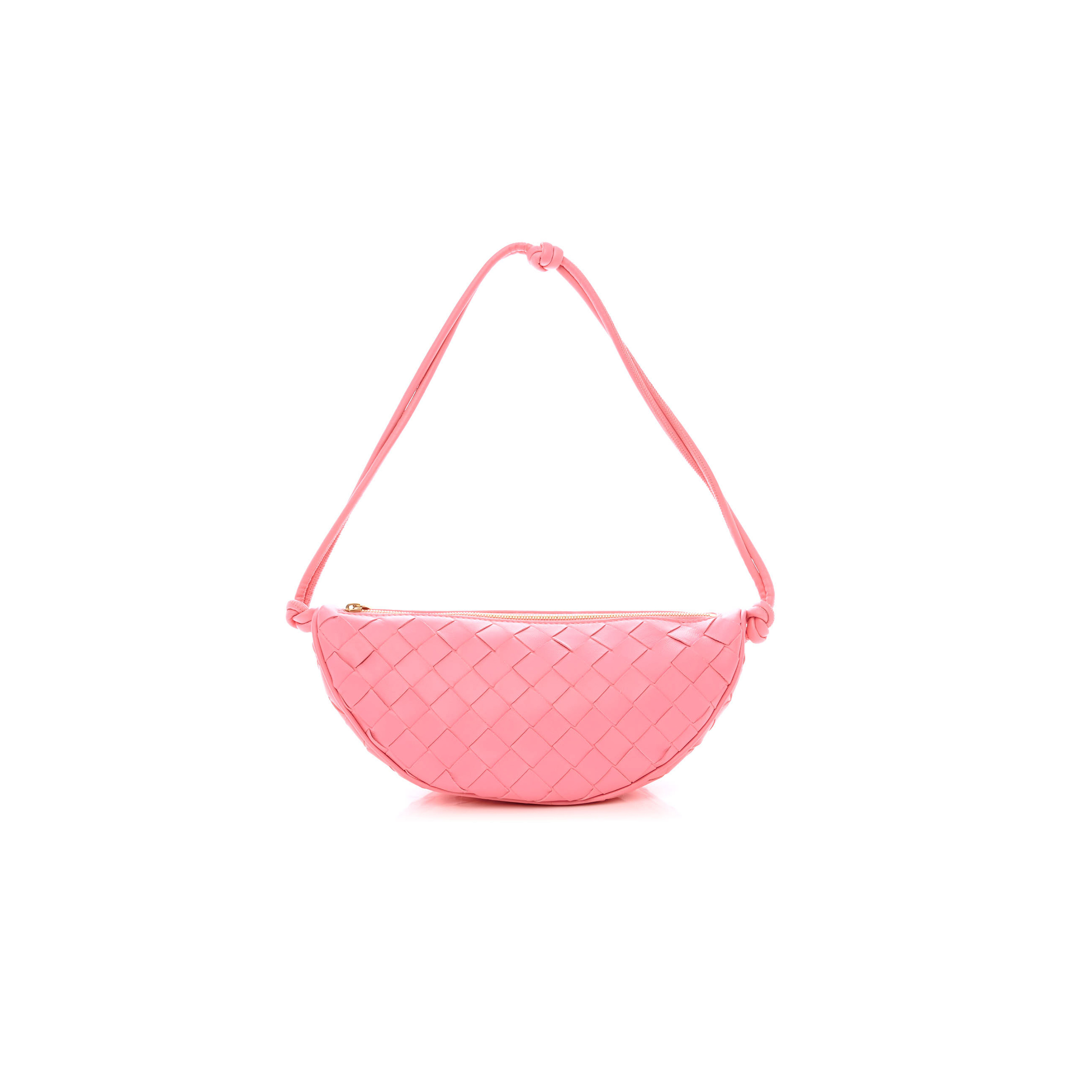 bo*te*ga Ve*ne*ta nappa intrecciato half moon pouch on strap ribbon  (24*11*10cm)
