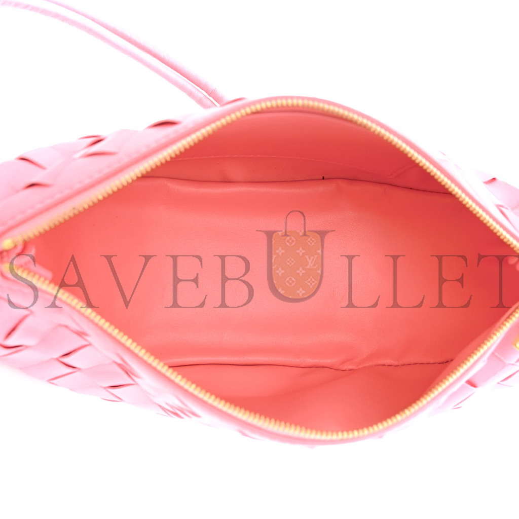 bo*te*ga Ve*ne*ta nappa intrecciato half moon pouch on strap ribbon  (24*11*10cm)