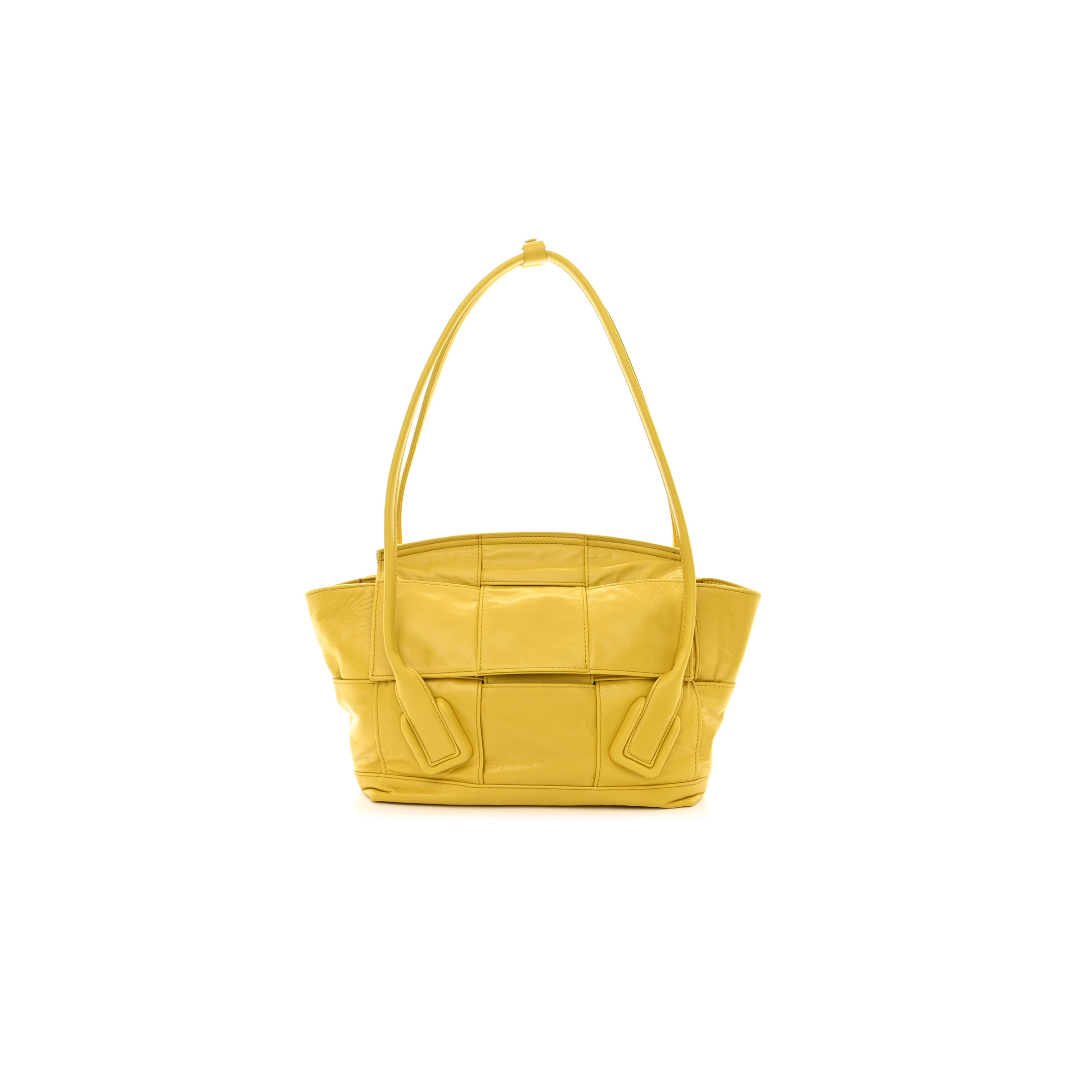 bo*te*ga Ve*ne*ta paper calfskin maxi intrecciato small arco mirabelle (22*19*8cm)