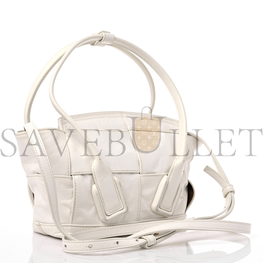 bo*te*ga Ve*ne*ta paper calfskin maxi intrecciato mini arco slouch plaster  (18*17*8cm)