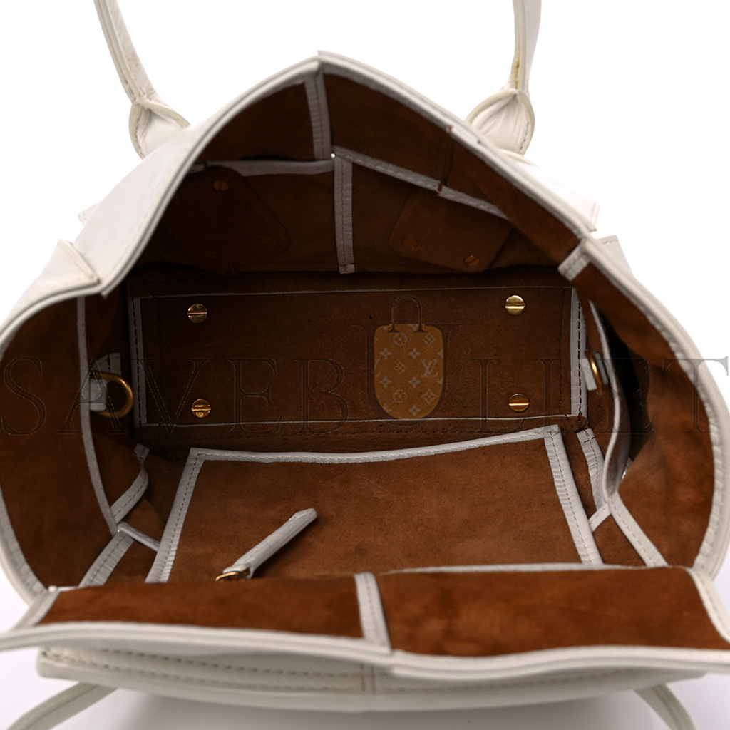 bo*te*ga Ve*ne*ta paper calfskin maxi intrecciato mini arco slouch plaster  (18*17*8cm)