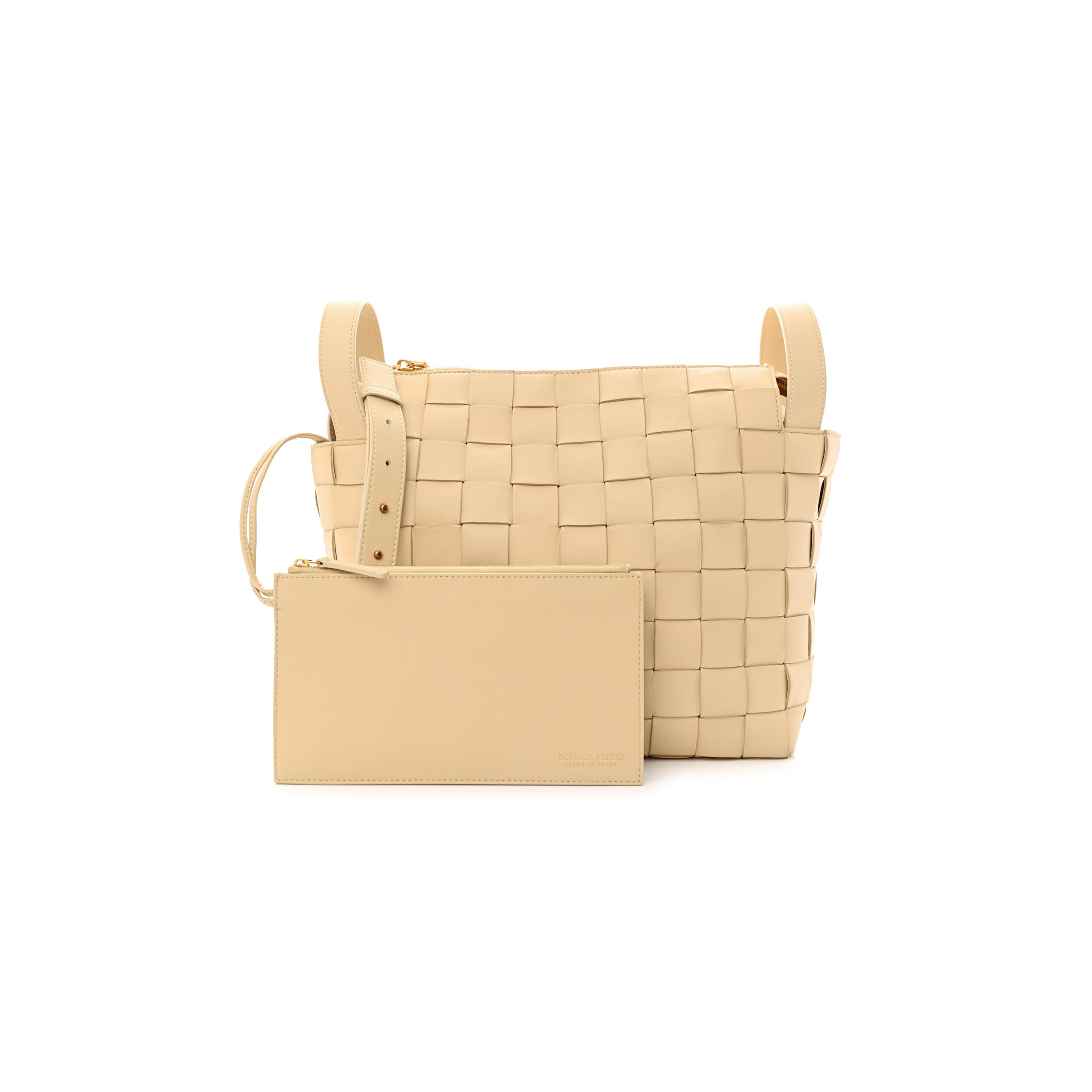 bo*te*ga Ve*ne*ta lambskin maxi intrecciato bowling cassette shoulder bag porridge (27*27*15cm)