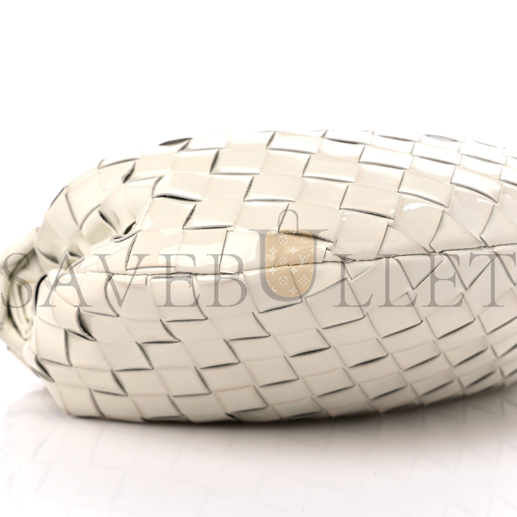bo*te*ga Ve*ne*ta patent nappa intrecciato mini jodie white  (24*12*8cm)