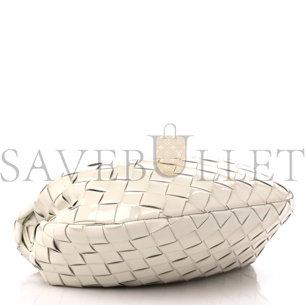 bo*te*ga Ve*ne*ta patent nappa intrecciato mini jodie white  (24*12*8cm)