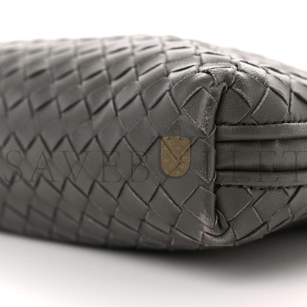 bo*te*ga Ve*ne*ta nappa intrecciato nodini crossbody messenger new light grey  (23*19*5cm)