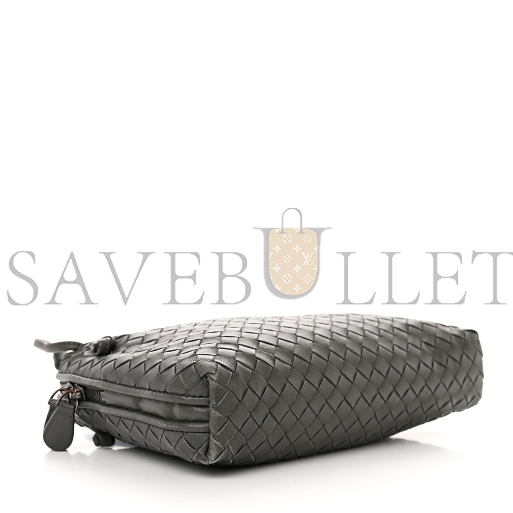 bo*te*ga Ve*ne*ta nappa intrecciato nodini crossbody messenger new light grey  (23*19*5cm)