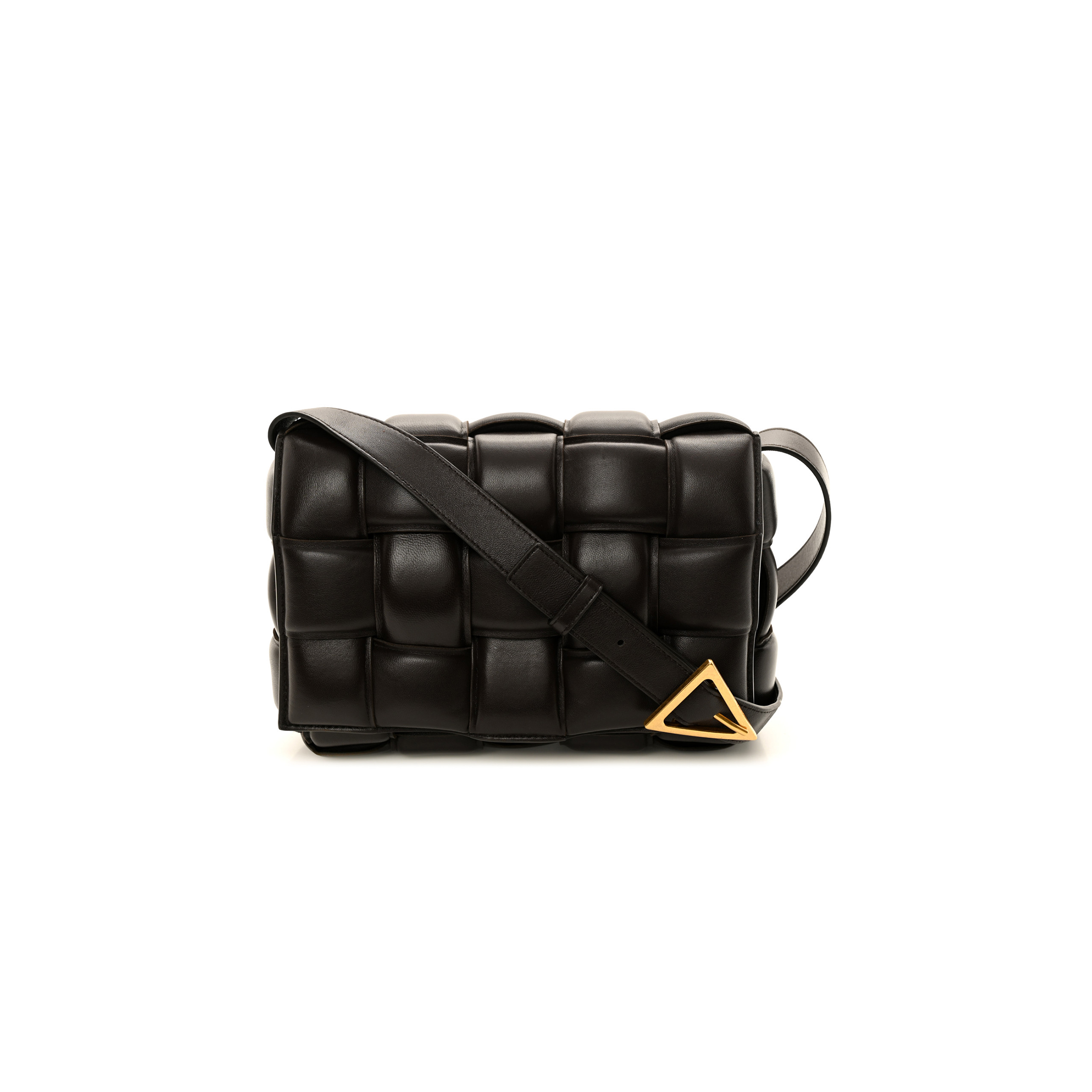 bo*te*ga Ve*ne*ta nappa maxi intrecciato padded cassette crossbody bag fondente  (26*18*8cm)