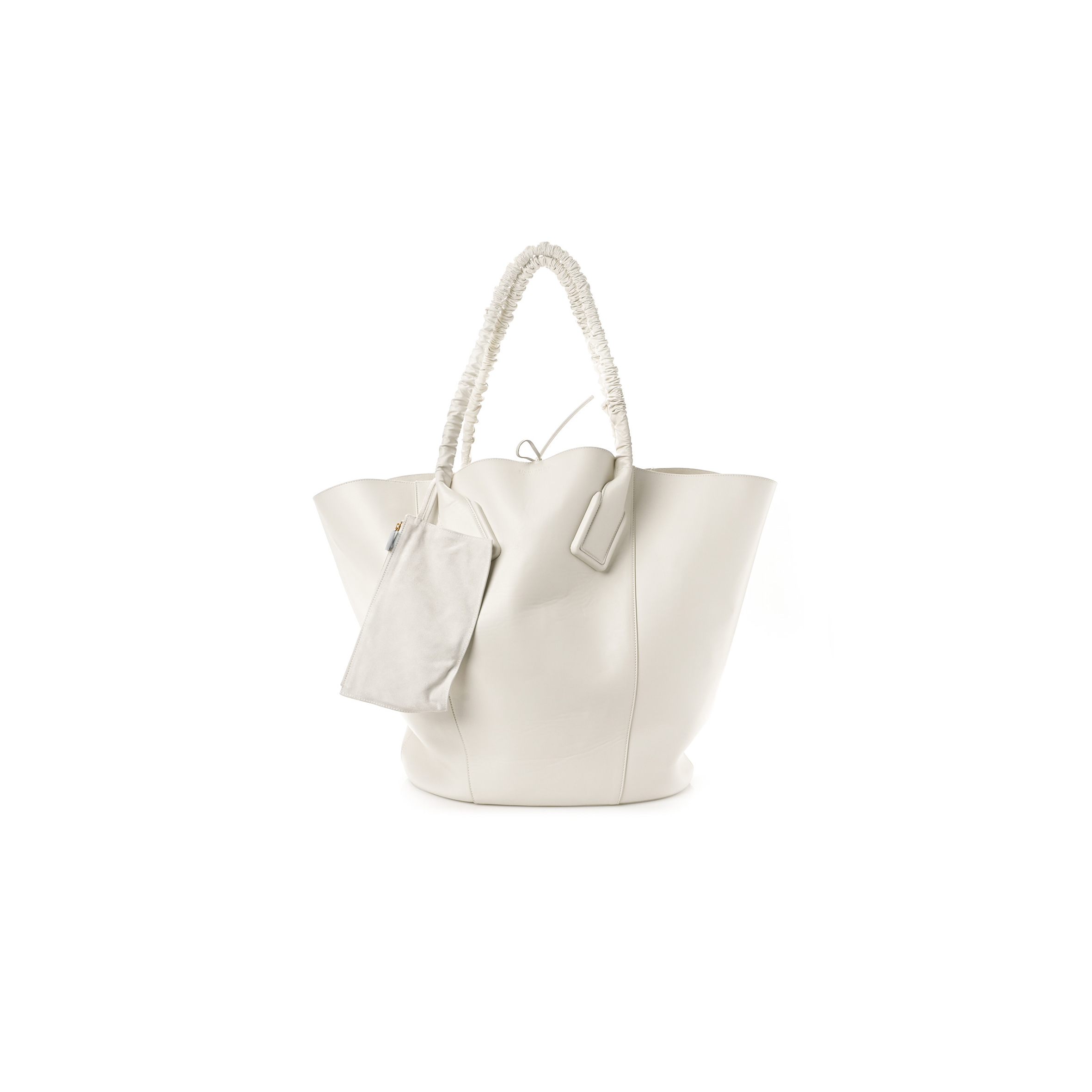 bo*te*ga Ve*ne*ta french calfskin large basket tote white  (44*37*22cm)