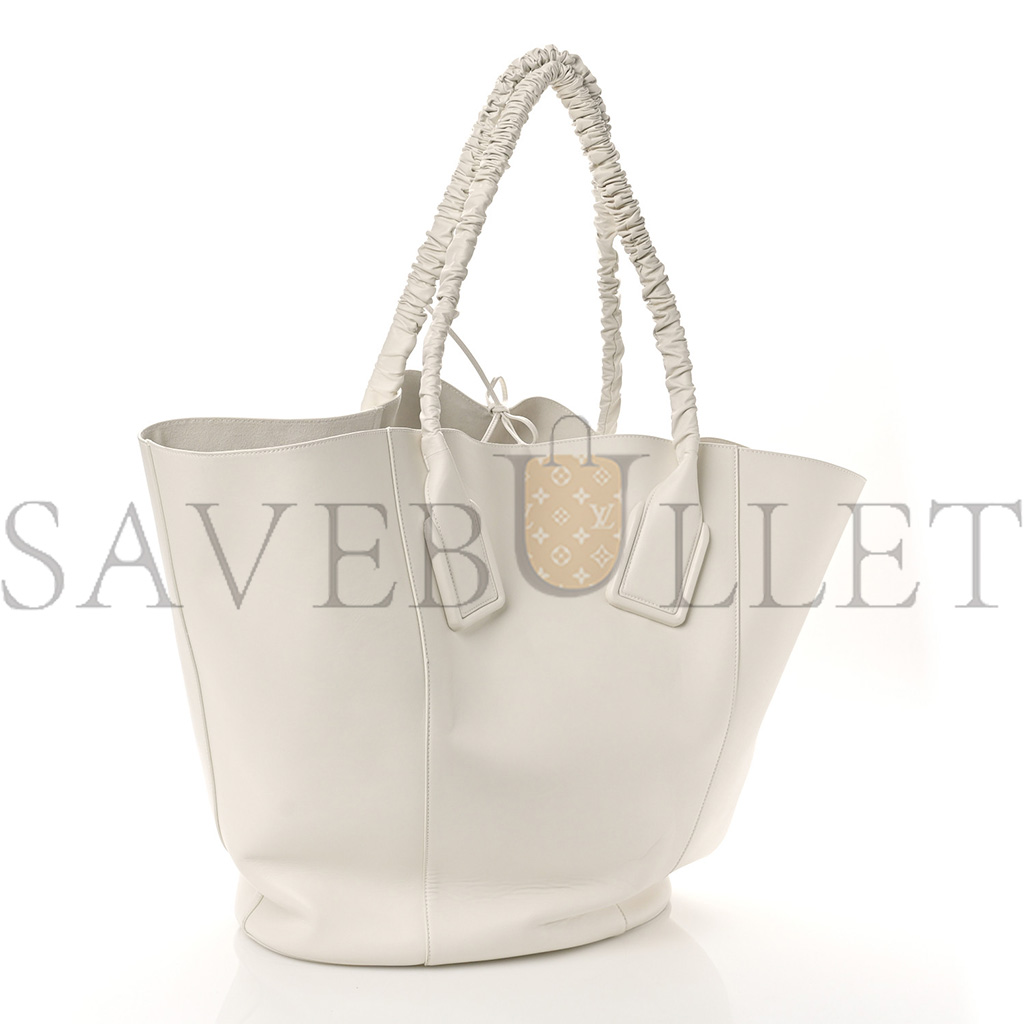 bo*te*ga Ve*ne*ta french calfskin large basket tote white  (44*37*22cm)