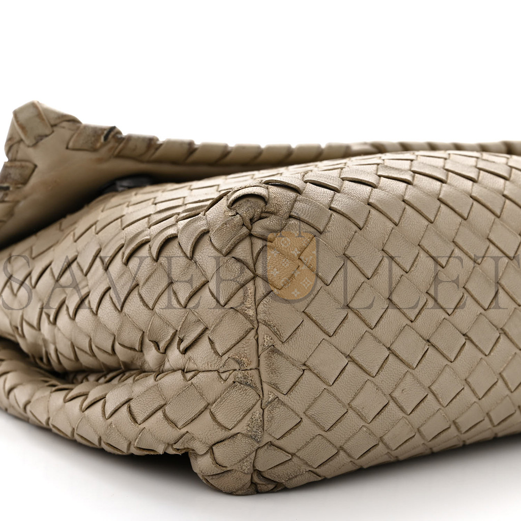 bo*te*ga Ve*ne*ta nappa intrecciato olimpia shoulder bag limestone (28*19*10cm)
