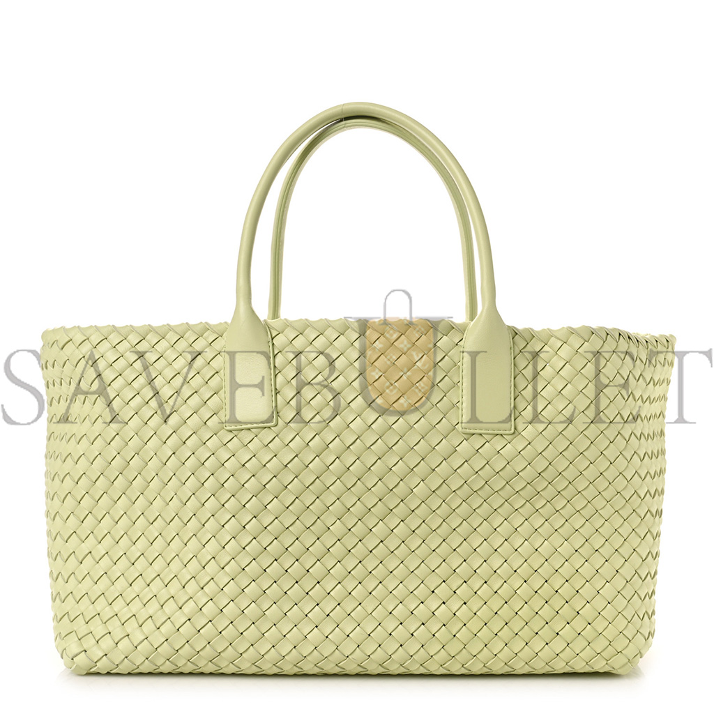 bo*te*ga Ve*ne*ta lambskin intreccio medium cabat lemon washed  (41*25*17cm)