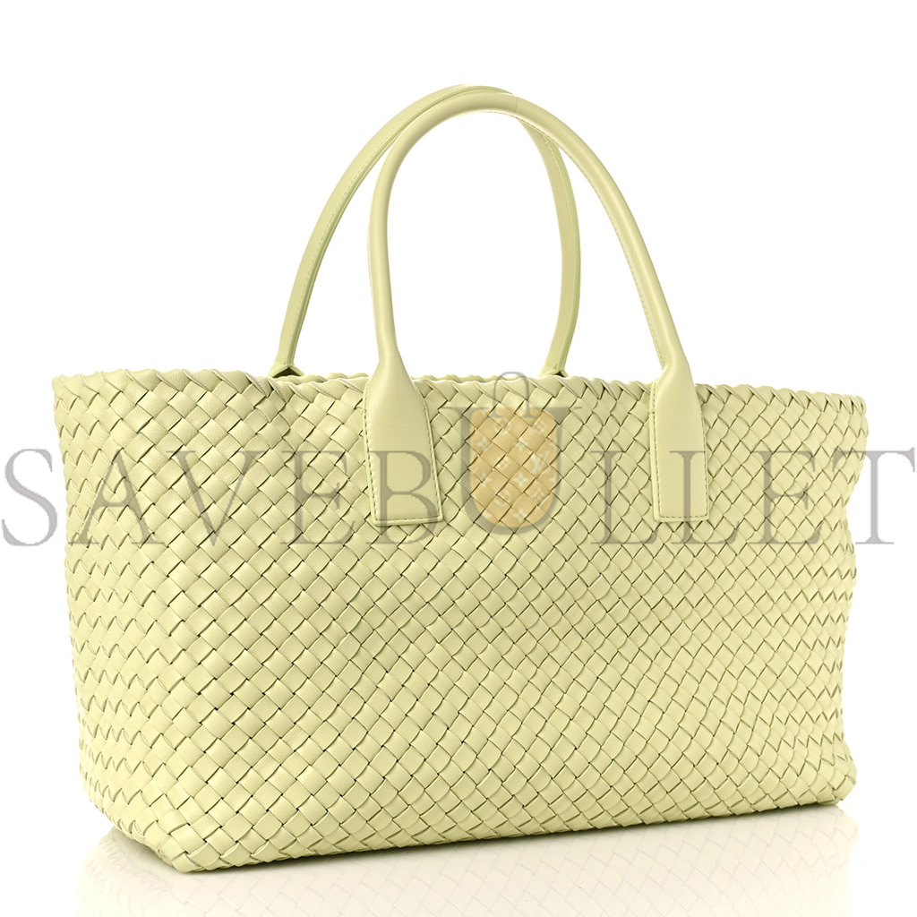 bo*te*ga Ve*ne*ta lambskin intreccio medium cabat lemon washed  (41*25*17cm)