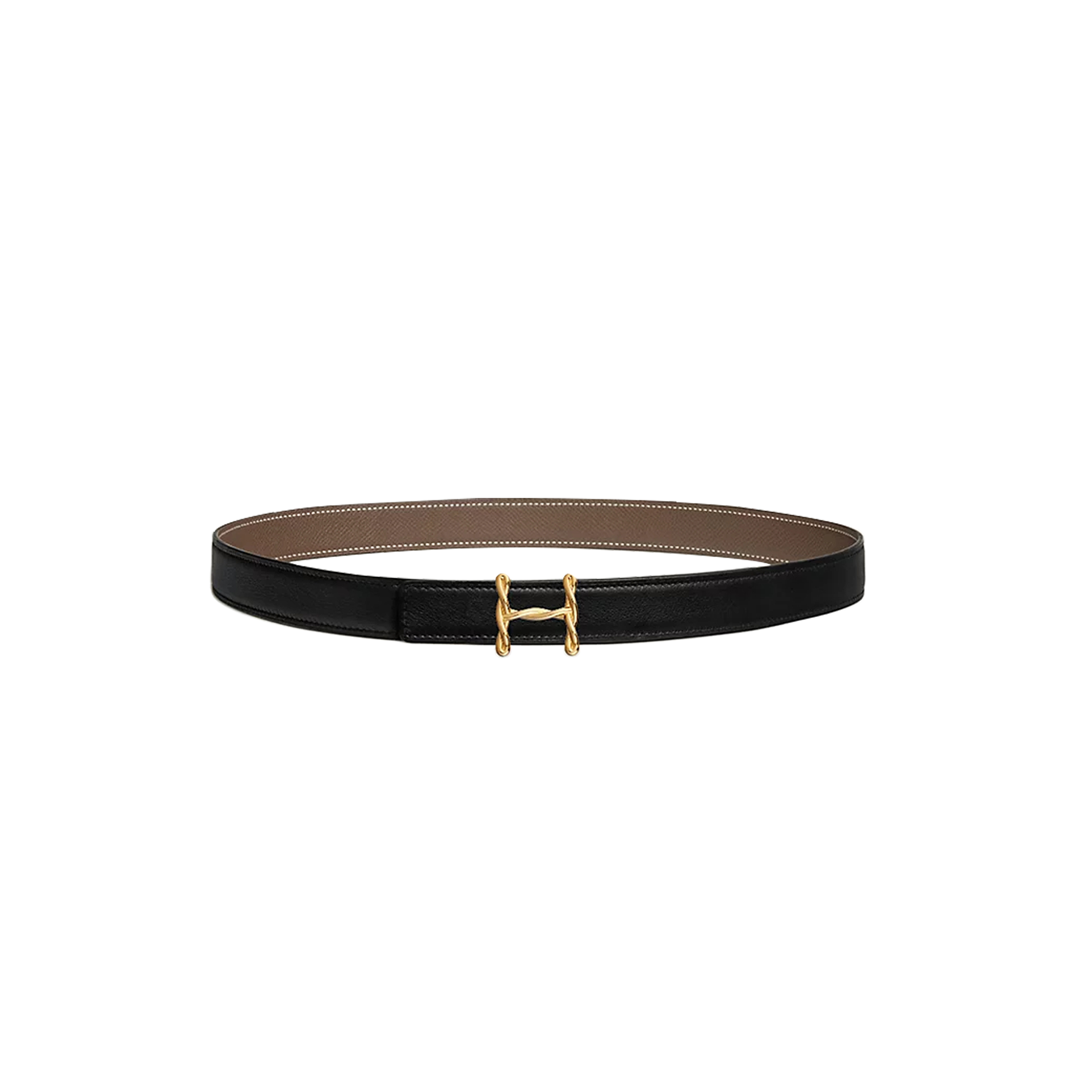 H**mes h torsade belt buckle & reversible leather strap 24 mm h010420cc06