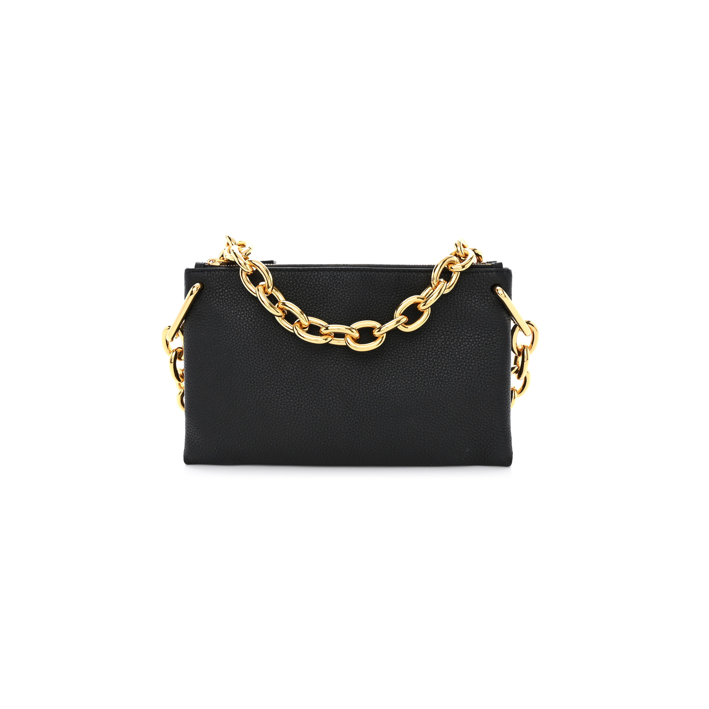 bo*te*ga Ve*ne*ta grained calfskin saint germain chain crossbody pouch black (23*13*3cm)
