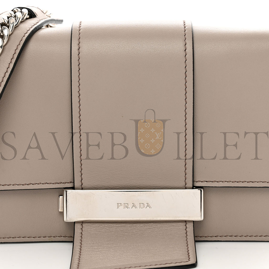 Pra*a city calf ribbon bag pomice (19*13*5cm)