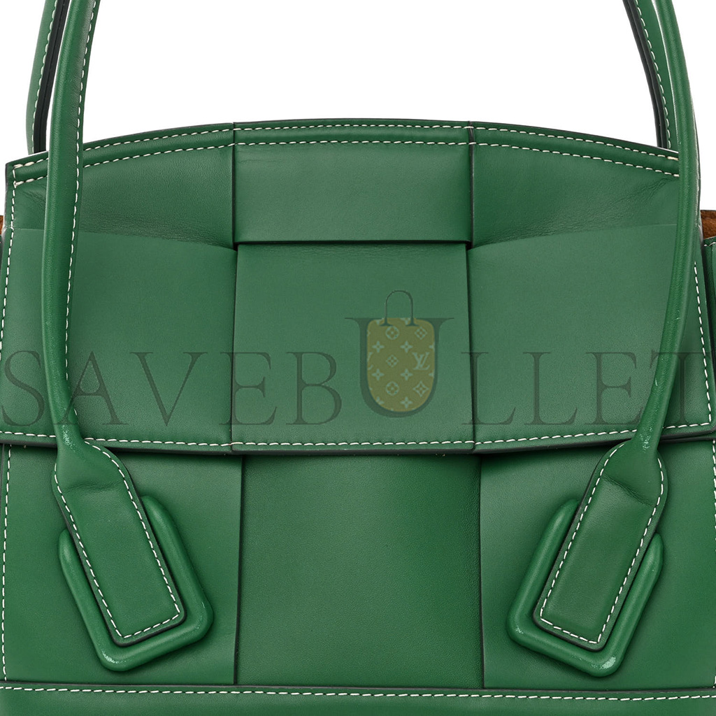 bo*te*ga Ve*ne*ta french calfskin maxi intrecciato arco 33 racing green  (22*22*9cm)