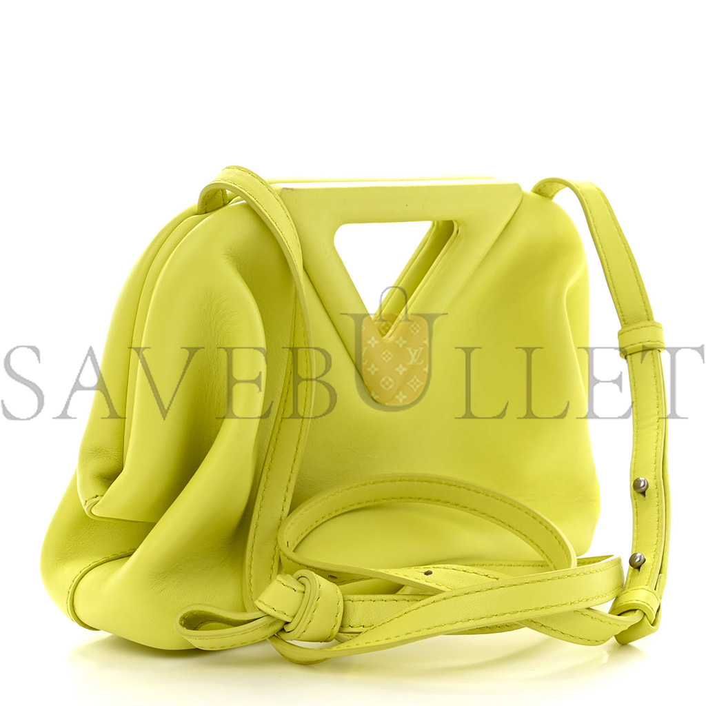 bo*te*ga Ve*ne*ta calfskin small the point triangle bag seagrass  (20*18*8cm)