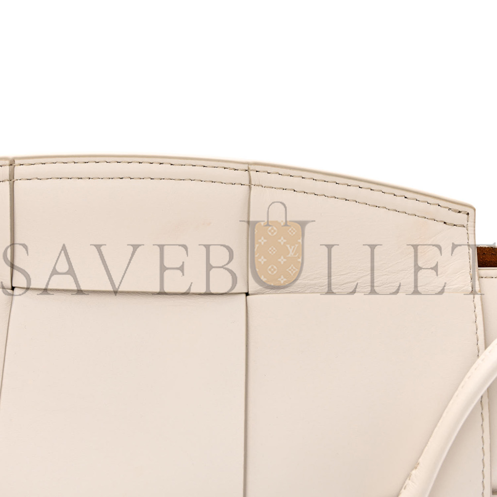 bo*te*ga Ve*ne*ta french calfskin maxi intrecciato small arco bianco  (33*20*9cm)