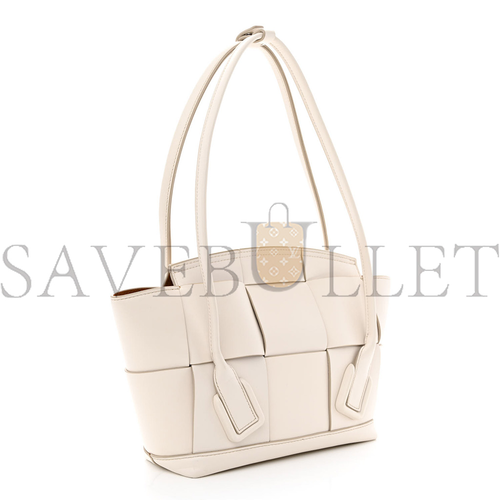 bo*te*ga Ve*ne*ta french calfskin maxi intrecciato small arco bianco  (33*20*9cm)