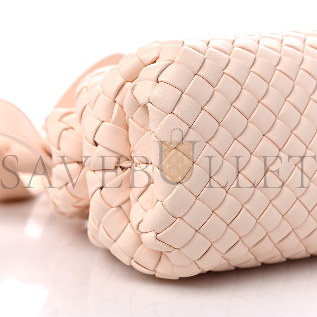 bo*te*ga Ve*ne*ta nappa intrecciato mini top handle shoulder bag flamingo  (22*17*8cm)