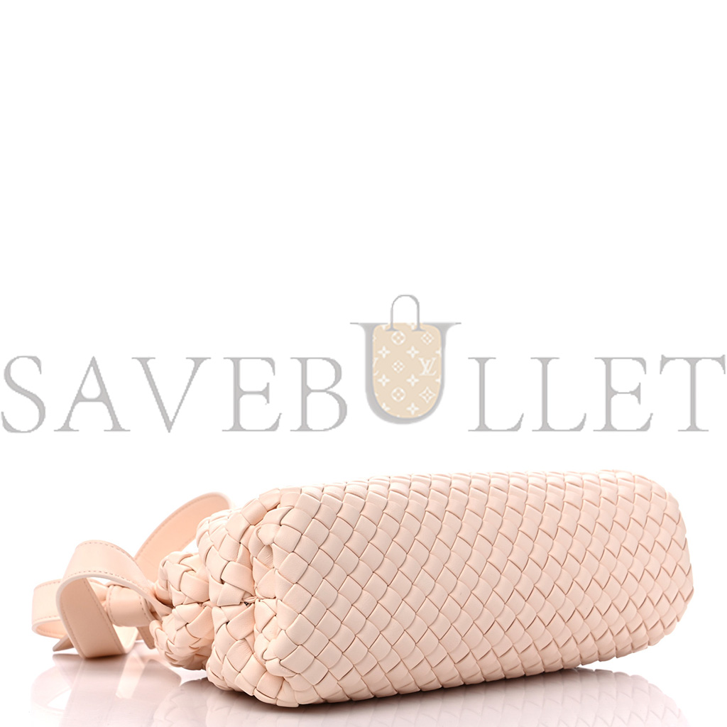 bo*te*ga Ve*ne*ta nappa intrecciato mini top handle shoulder bag flamingo  (22*17*8cm)