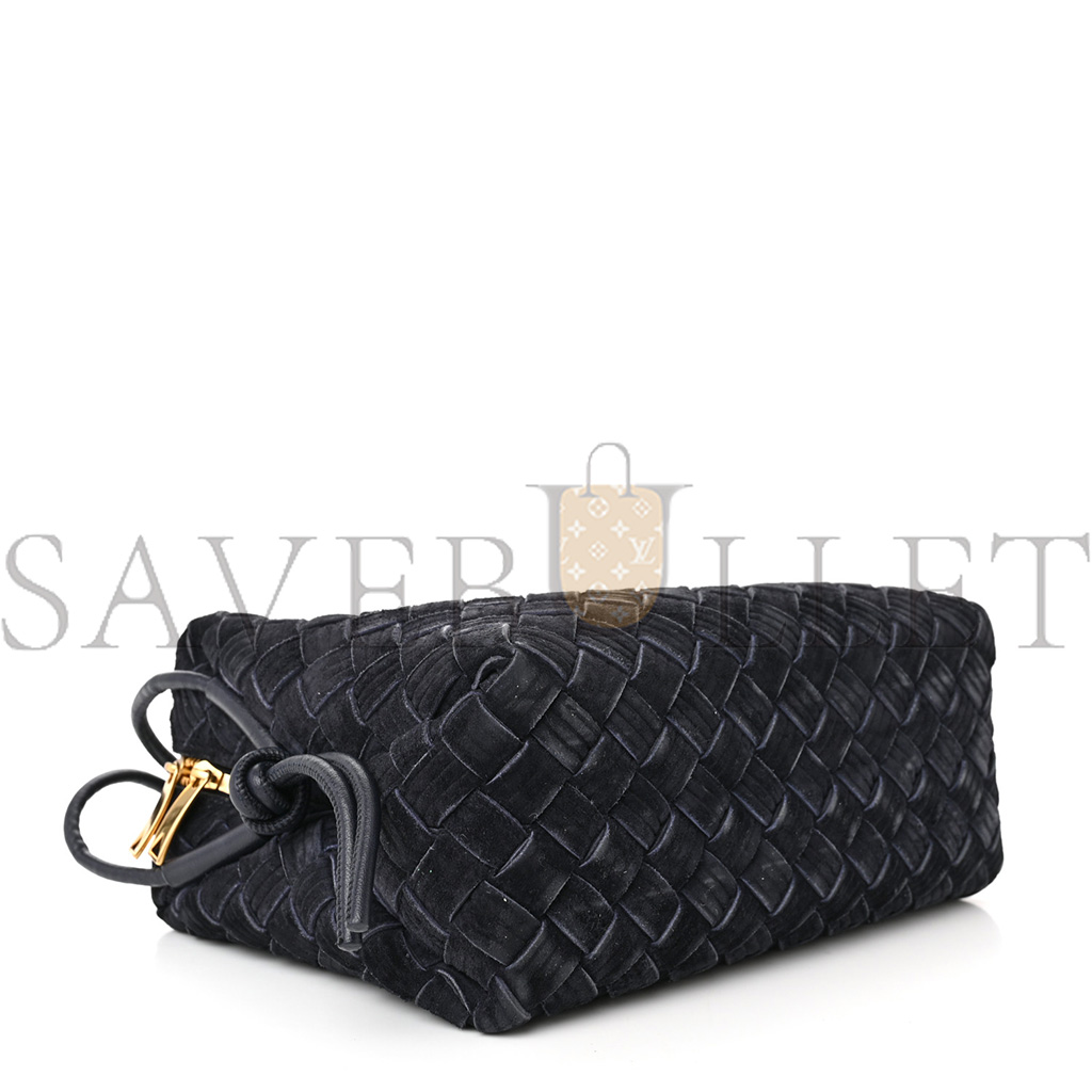 bo*te*ga Ve*ne*ta suede intrecciato small loop camera bag space (21*17*10cm)