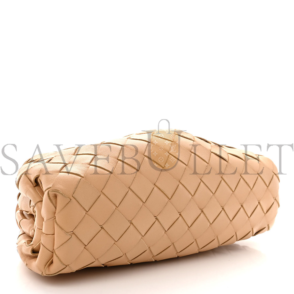 bo*te*ga Ve*ne*ta nappa intrecciato the mini pouch almond  (22*13*6cm)