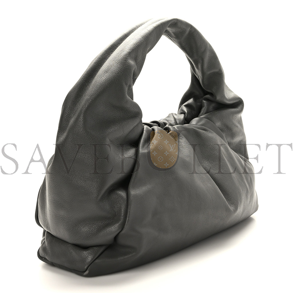 bo*te*ga Ve*ne*ta smooth butter calfskin small the shoulder pouch grey  (39*22*15cm)