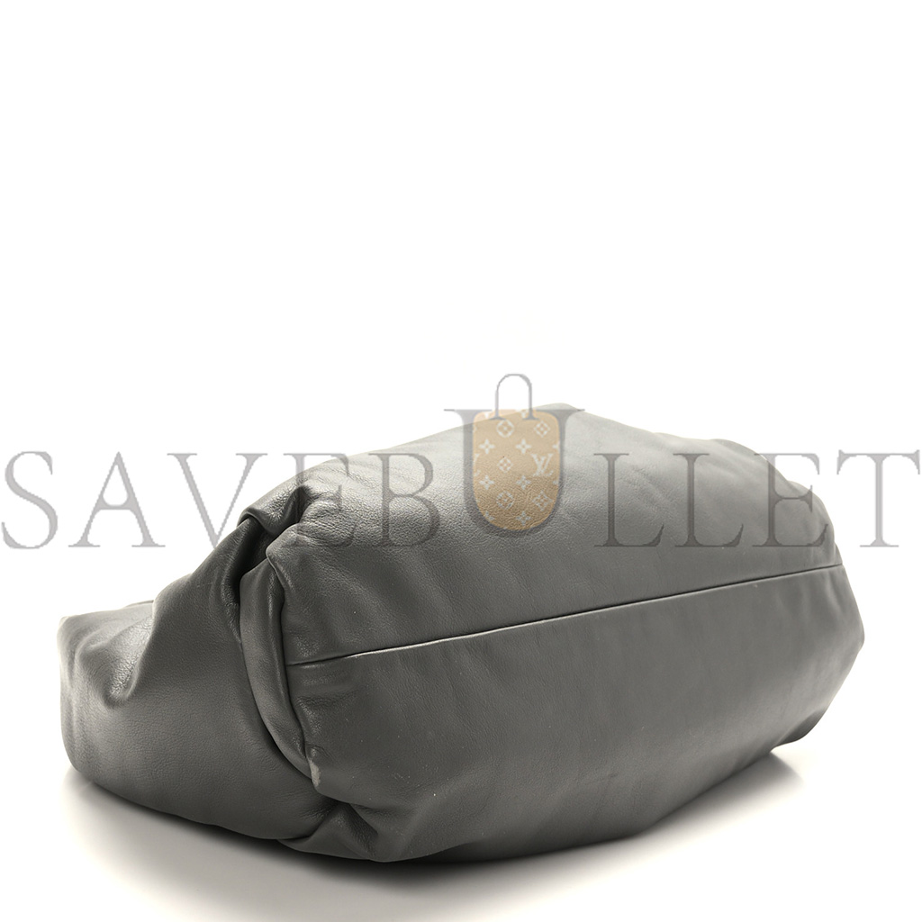 bo*te*ga Ve*ne*ta smooth butter calfskin small the shoulder pouch grey  (39*22*15cm)