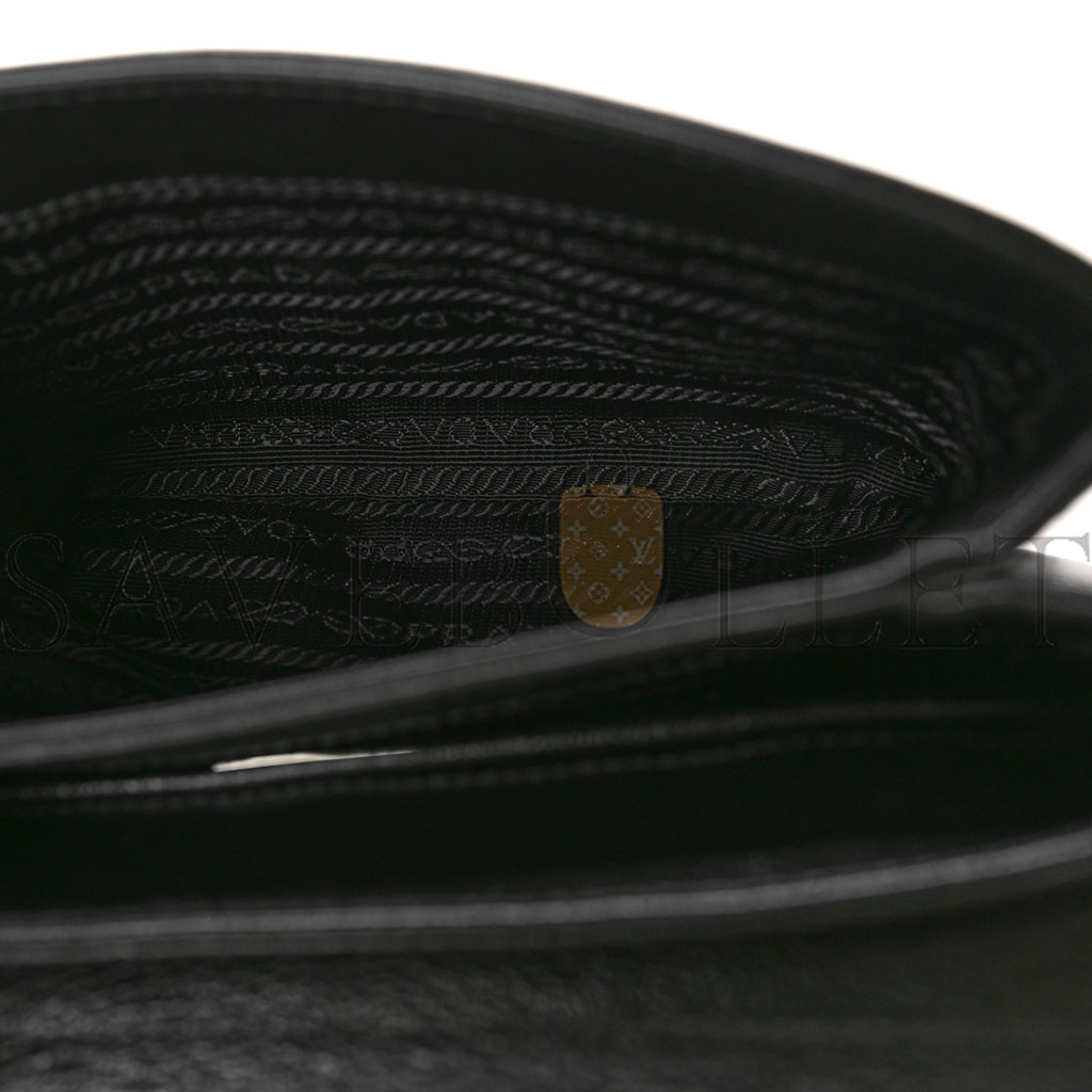Pra*a saffiano chain shoulder bag black (20*13*4cm)