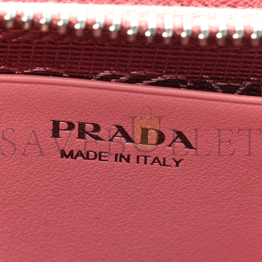 Pra*a saffiano mini crossbody pouch petal pink (15*10*4cm)