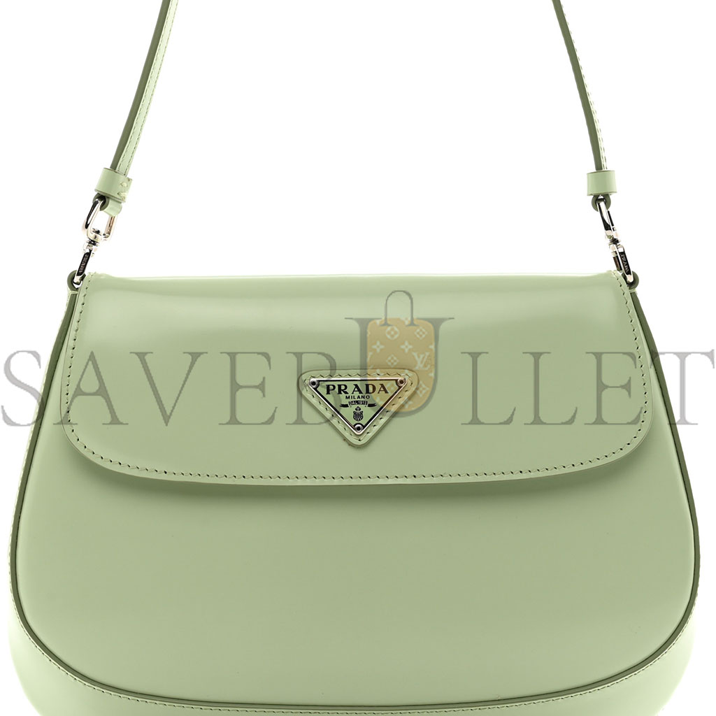 Pra*a spazzolato cleo flap shoulder bag acqua (22*17*3cm)