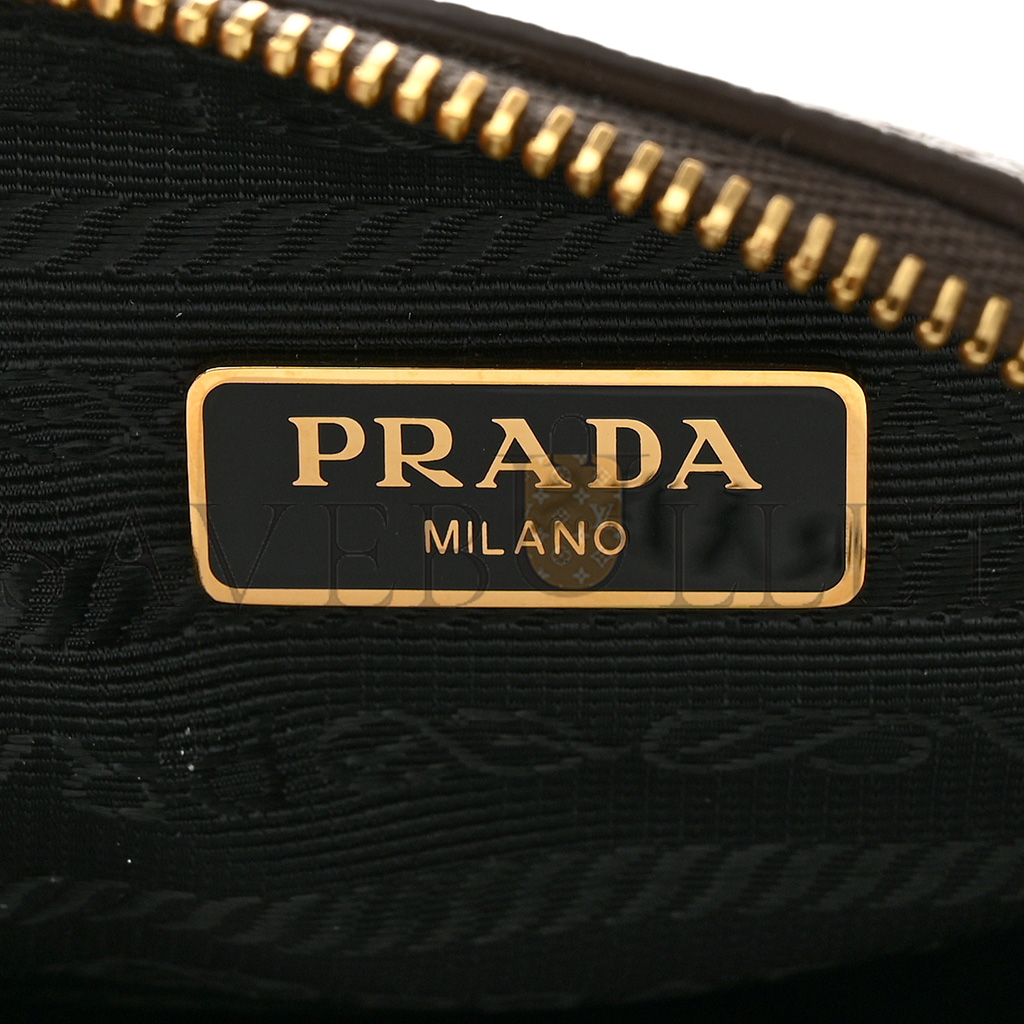 Pra*a vitello daino cosmetic pouch argilla (17*11*7cm)