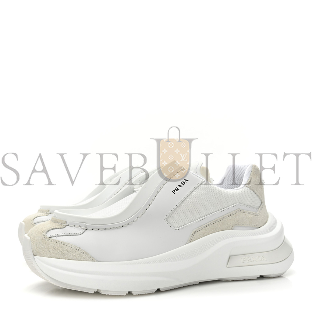 Pra*a spazzolato rois bike fabric mens sneakers 10 white
