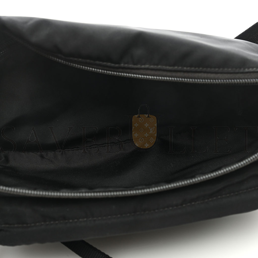 Pra*a tessuto nylon montagna belt bag black (33*13*6cm)