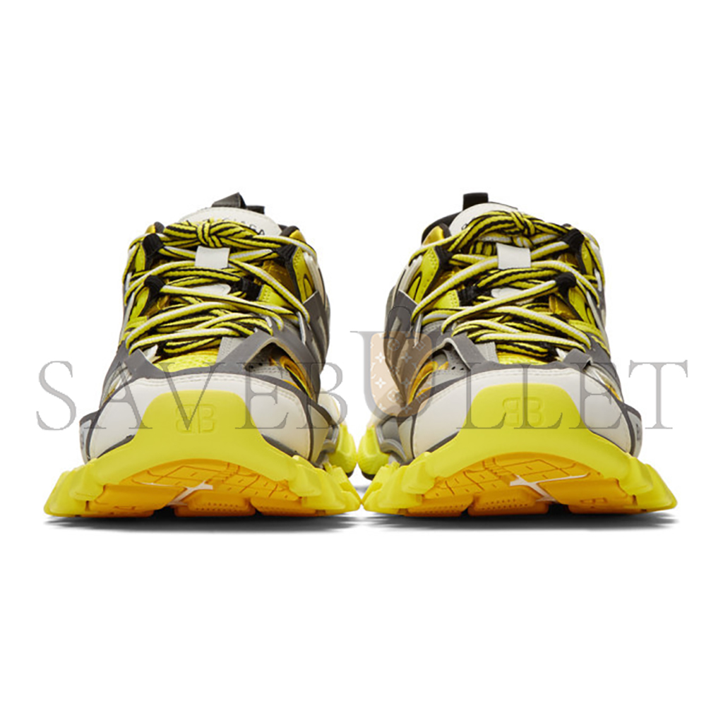 Ba*len*cia*ga yellow and grey track runner sneakers 542023w1gb17184