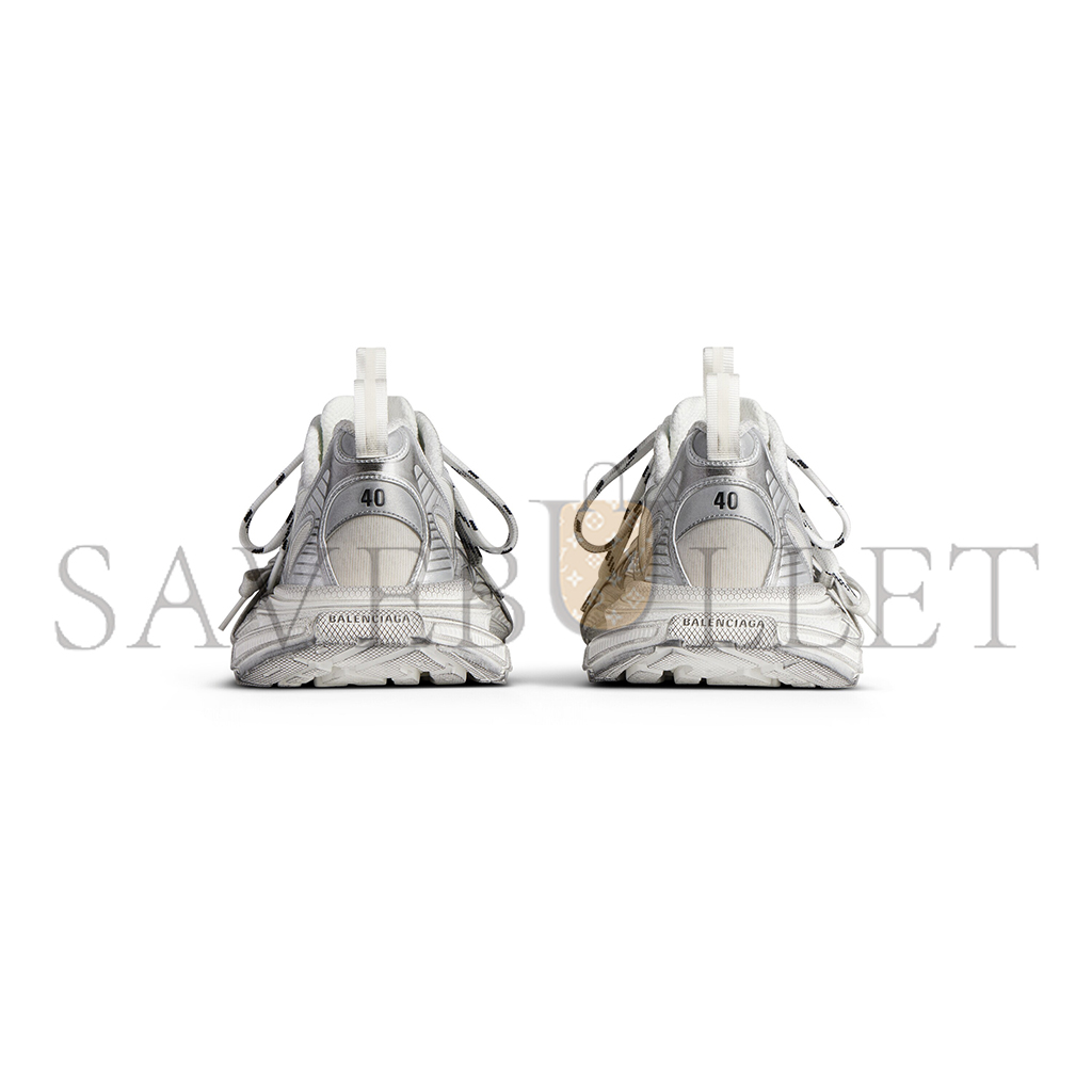 BAL*NC*AGA MEN'S 3XL SUMMER MESH SNEAKER IN WHITE SIL*VER 734734WTRMH9080