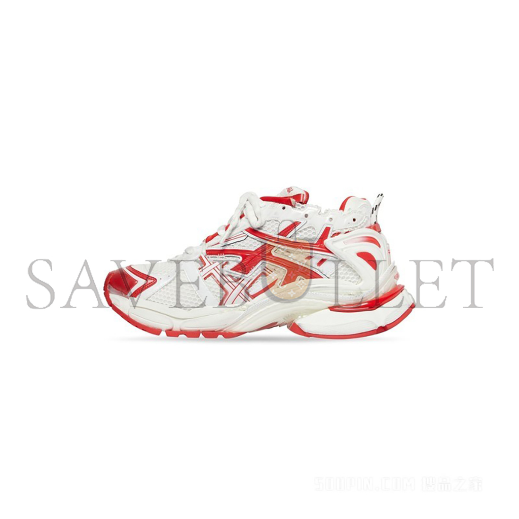 Ba*len*cia*ga runner sneaker white red 677403w3rb29060