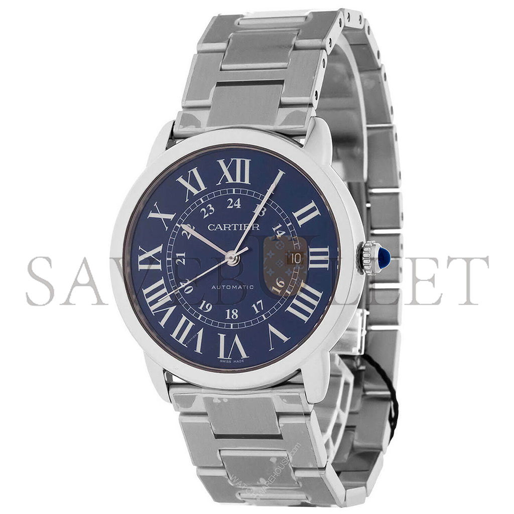 CARTIER RONDE SOLO 42MM BLUE DIAL AUTOMATIC MEN
