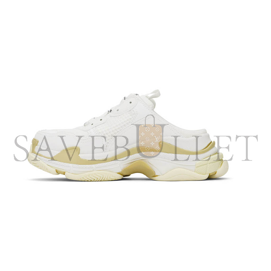Ba*len*cia*ga white triple s mules 755686w3sm29097