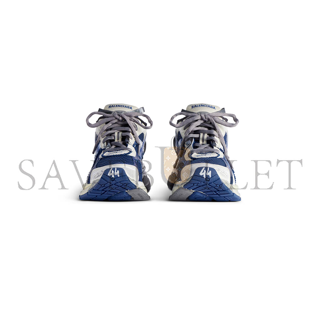 BAL*NC*AGA MEN'S RUNNER GRADIENT SNEAKER IN BEIGE NAVY GREY 772774WRUNG2410