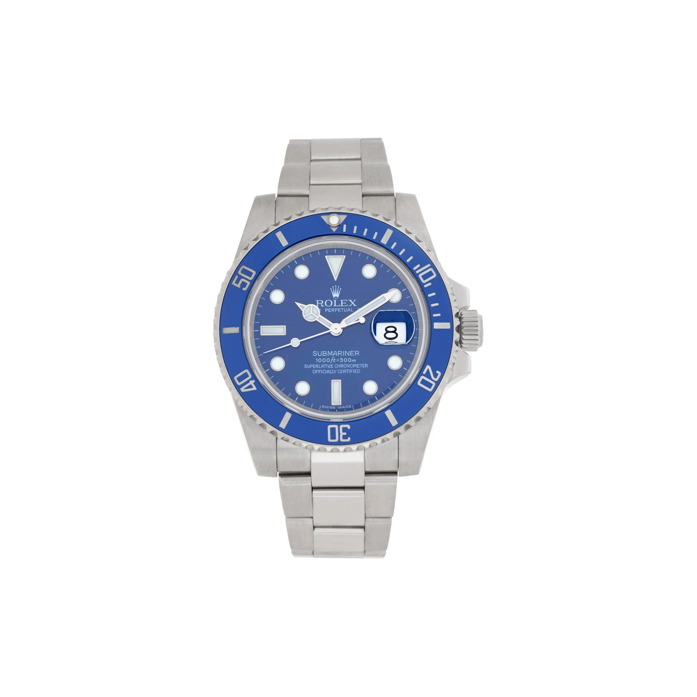 RO*EX SUBMARINER BLUE DIAL WATCH 116619