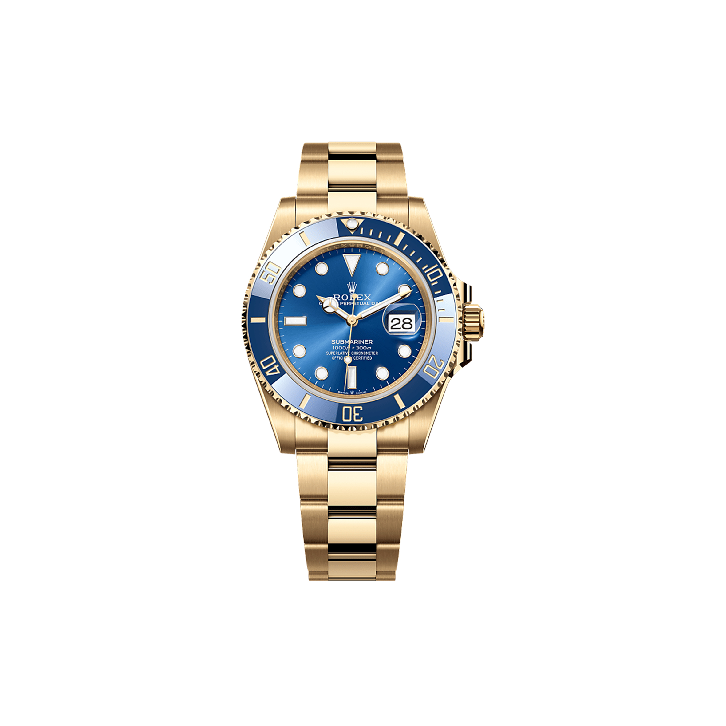 RO*EX SUBMARINER DATE OYSTER, 41 MM, YELLOW GOLD WATCH 126618LB