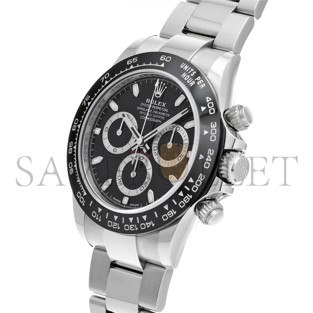 RO*EX DAYTONA BLACK DIAL 40MM WATCH 116500LN