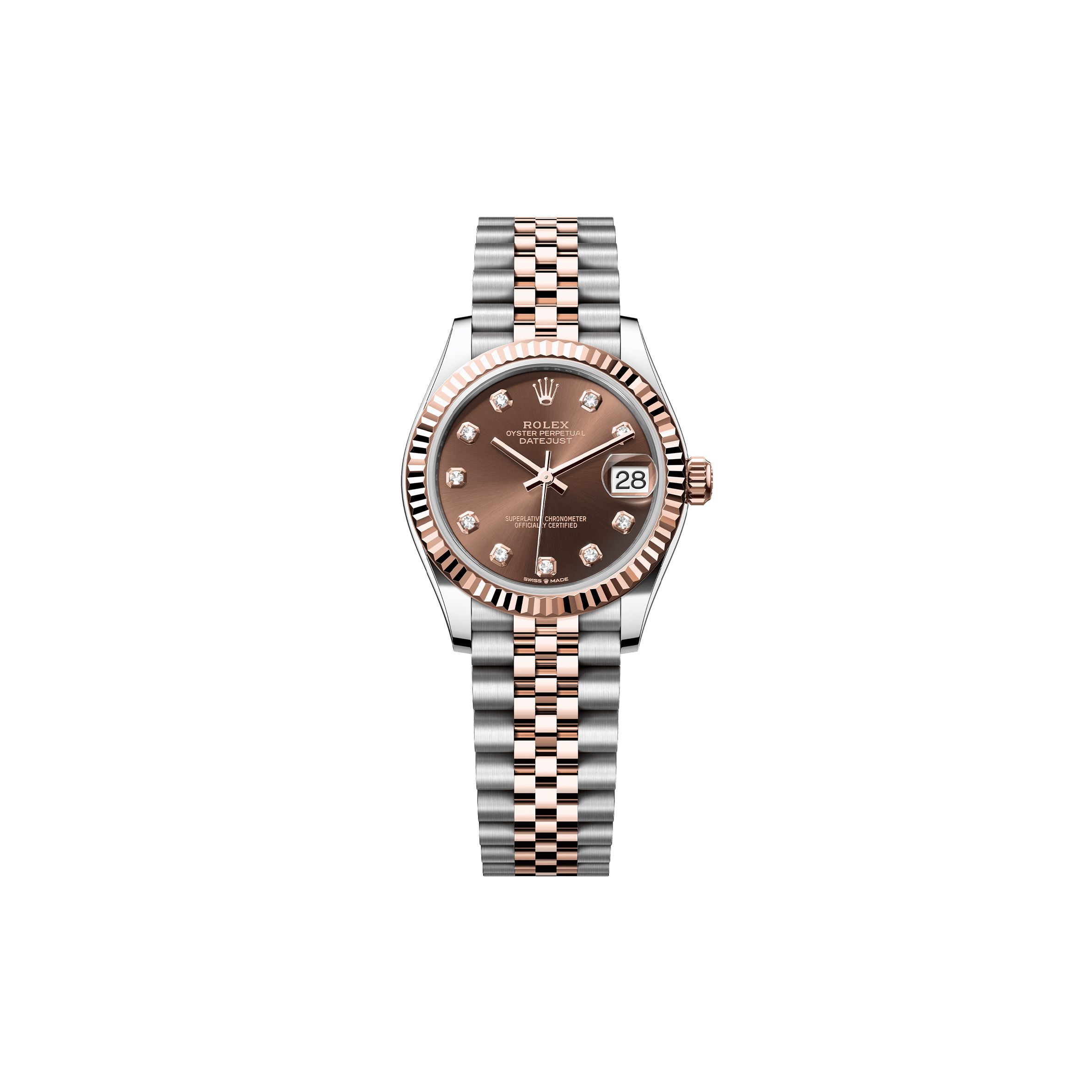 RO*EX DATEJUST 31 OYSTER, 31 MM, OYSTERSTEEL AND EVEROSE GOLD WATCH 278271