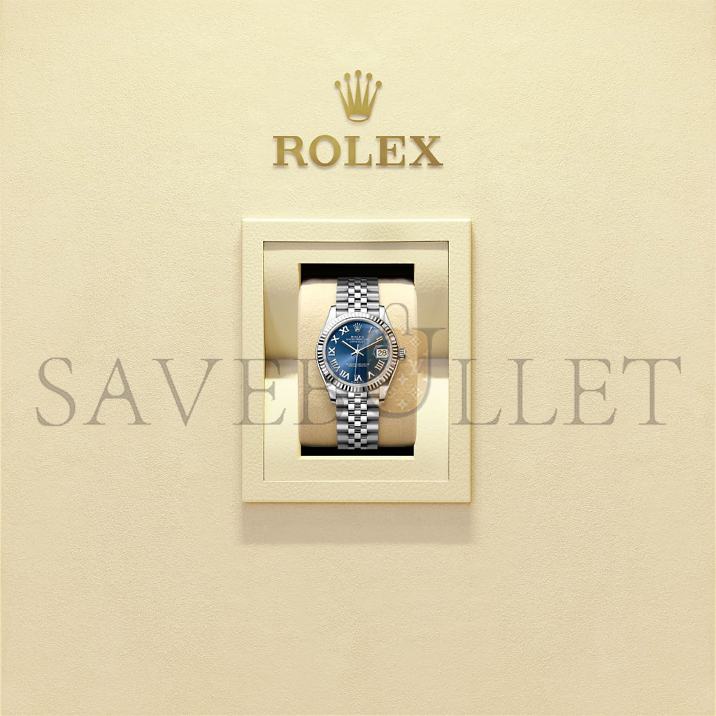 RO*EX DATEJUST 31 OYSTER, 31 MM, OYSTERSTEEL AND WHITE GOLD WATCH 278274
