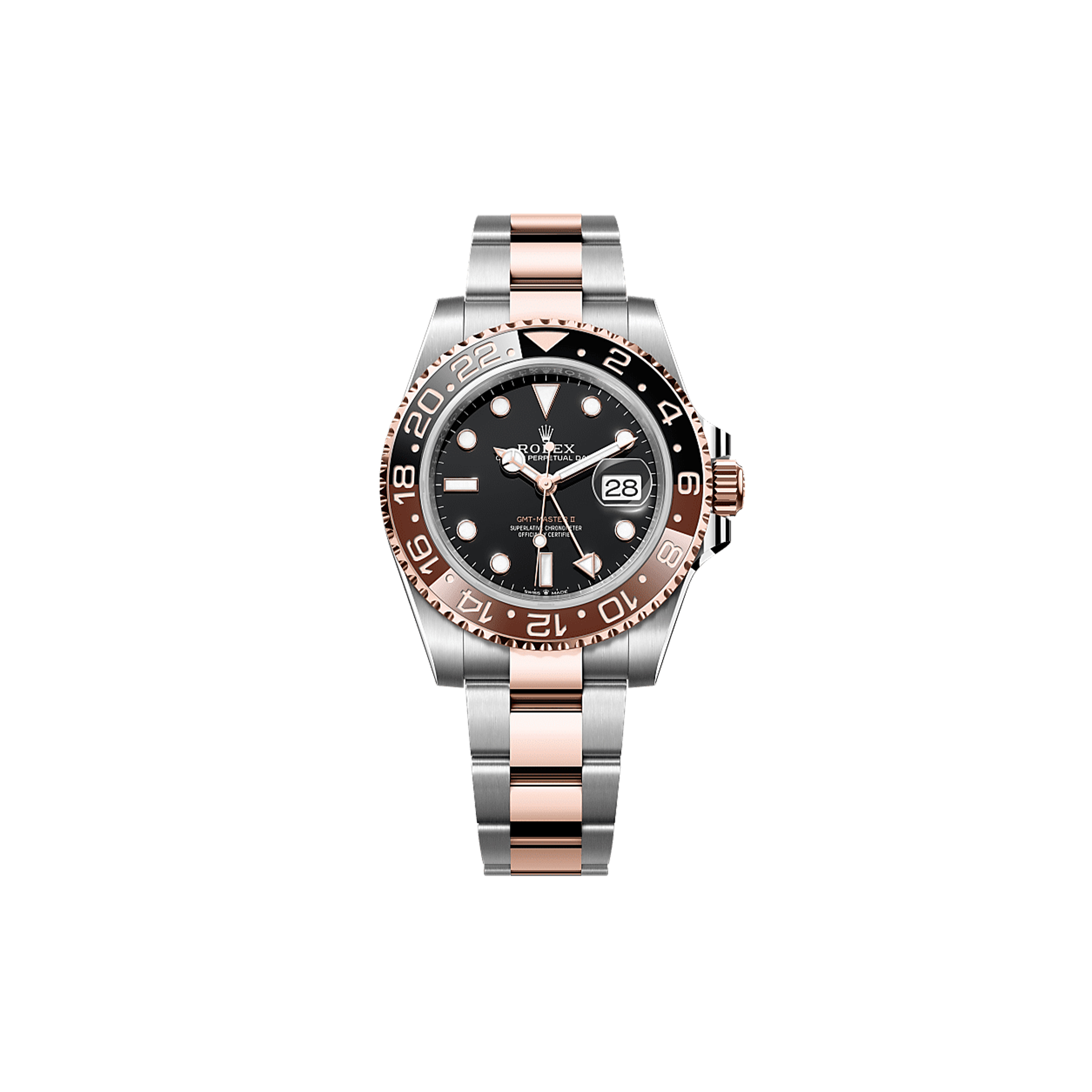 RO*EX GMT-MASTER II OYSTER, 40 MM, OYSTERSTEEL AND EVEROSE GOLD 126711CHNR