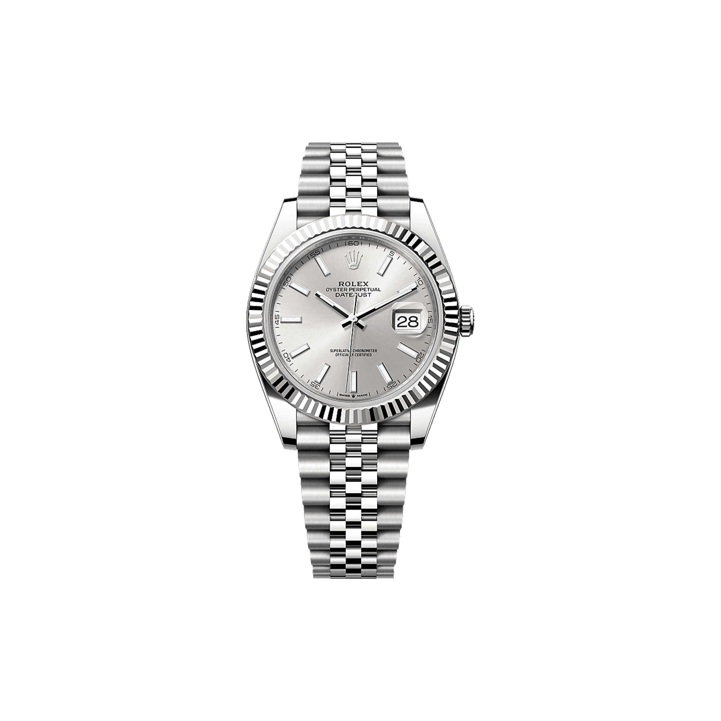RO*EX DATEJUST 41 OYSTER, 41 MM, OYSTERSTEEL AND WHITE GOLD WATCH 126334-0004